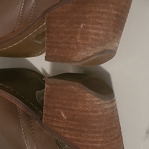 Jeffrey Campbell Cromwell Leather Ankle Boots Booties Sz 7.5 Brown Western Rodeo - Picture 9 of 16